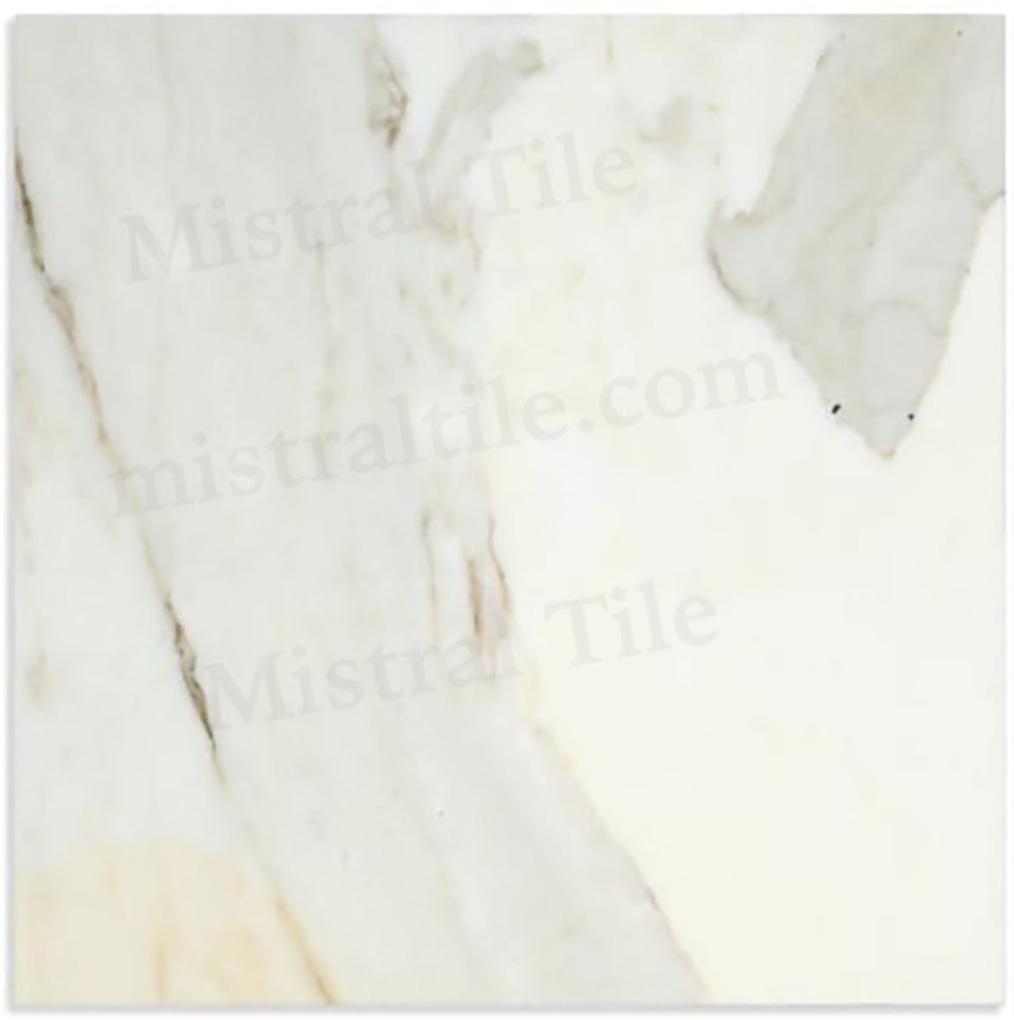 12x12 Honed Italian Calacatta Gold Marble Tile