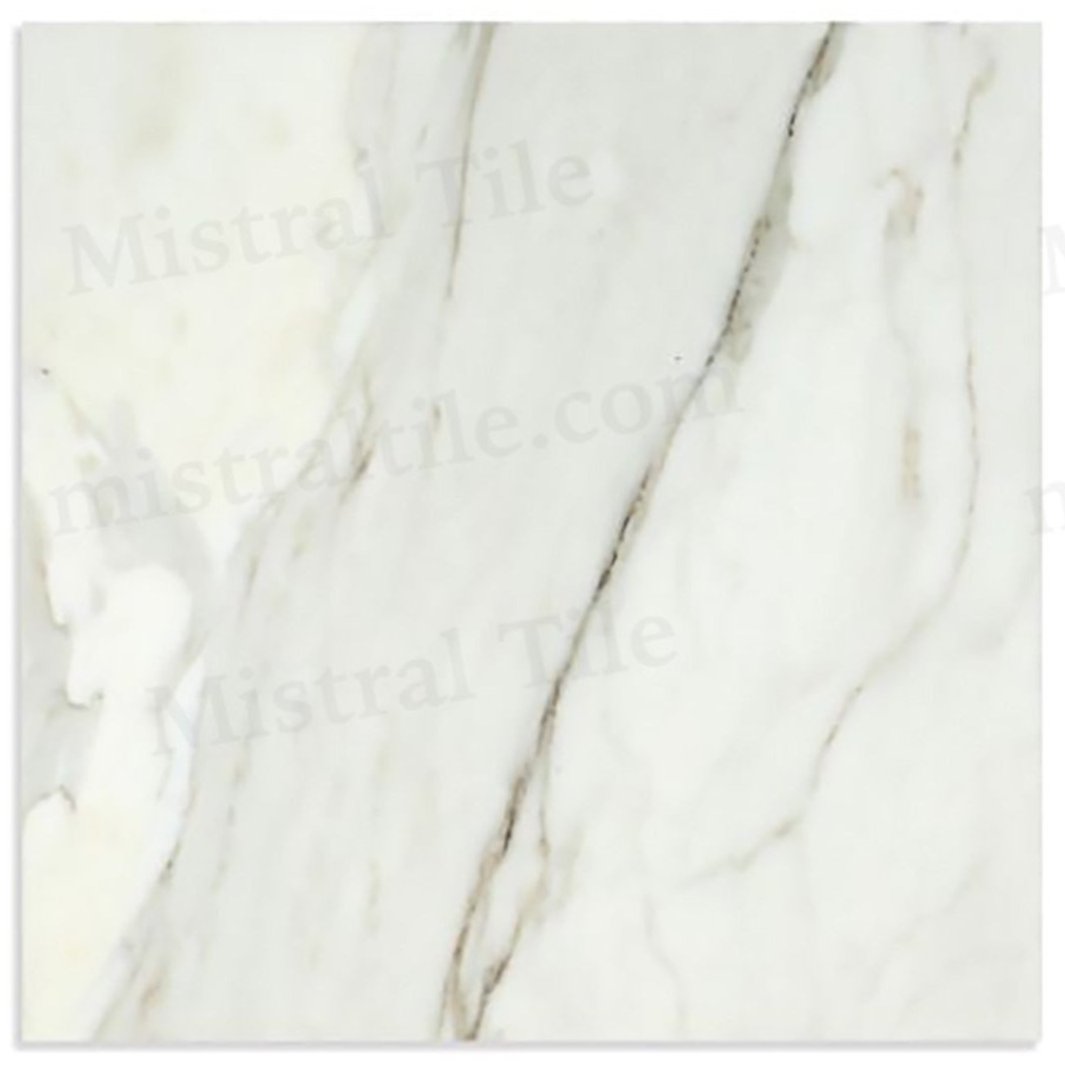 12x12 Honed Italian Calacatta Gold Marble Tiles