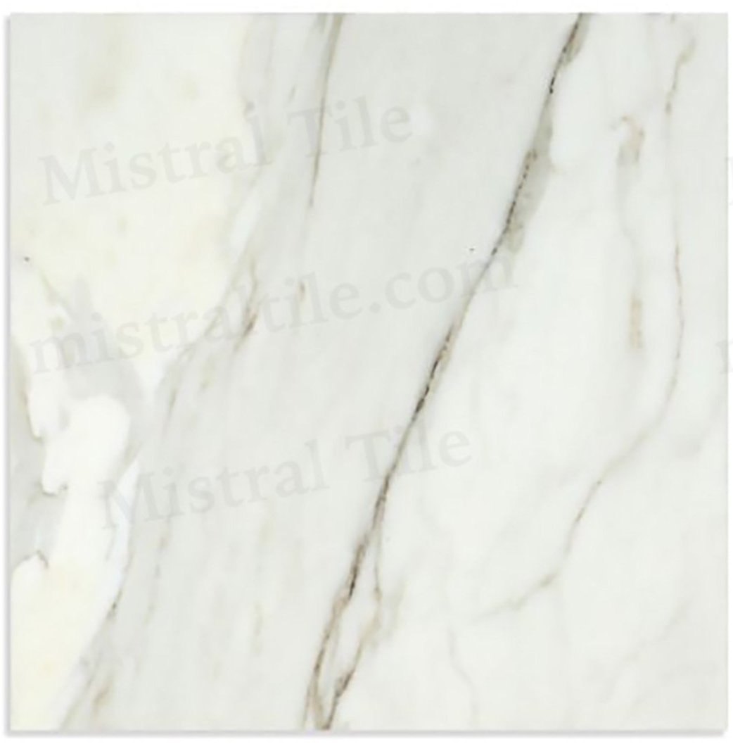 12x12 Polished Italian Calacatta Gold Marble Tile