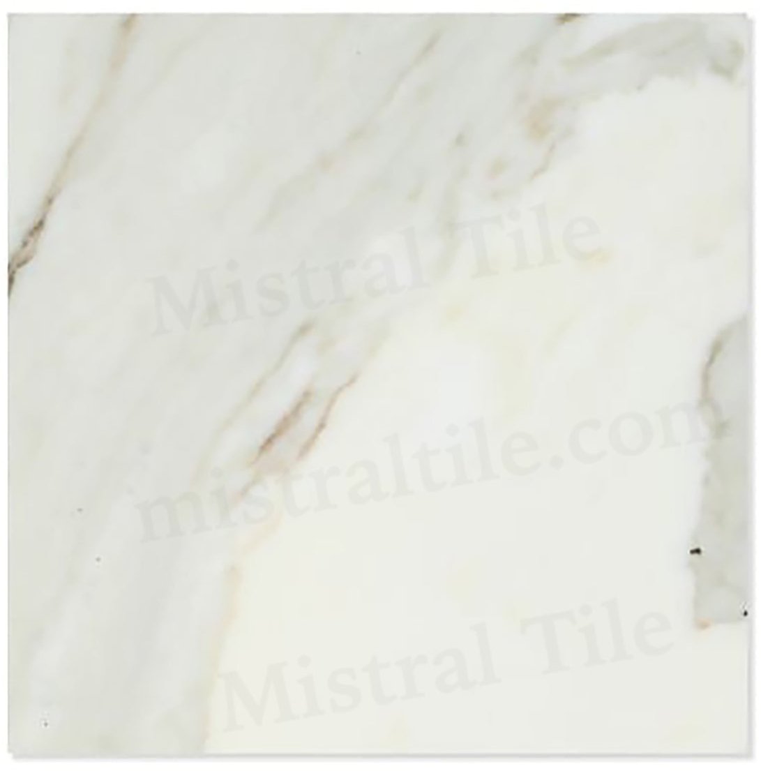 18x18 Honed Italian Calacatta Gold Marble Tile