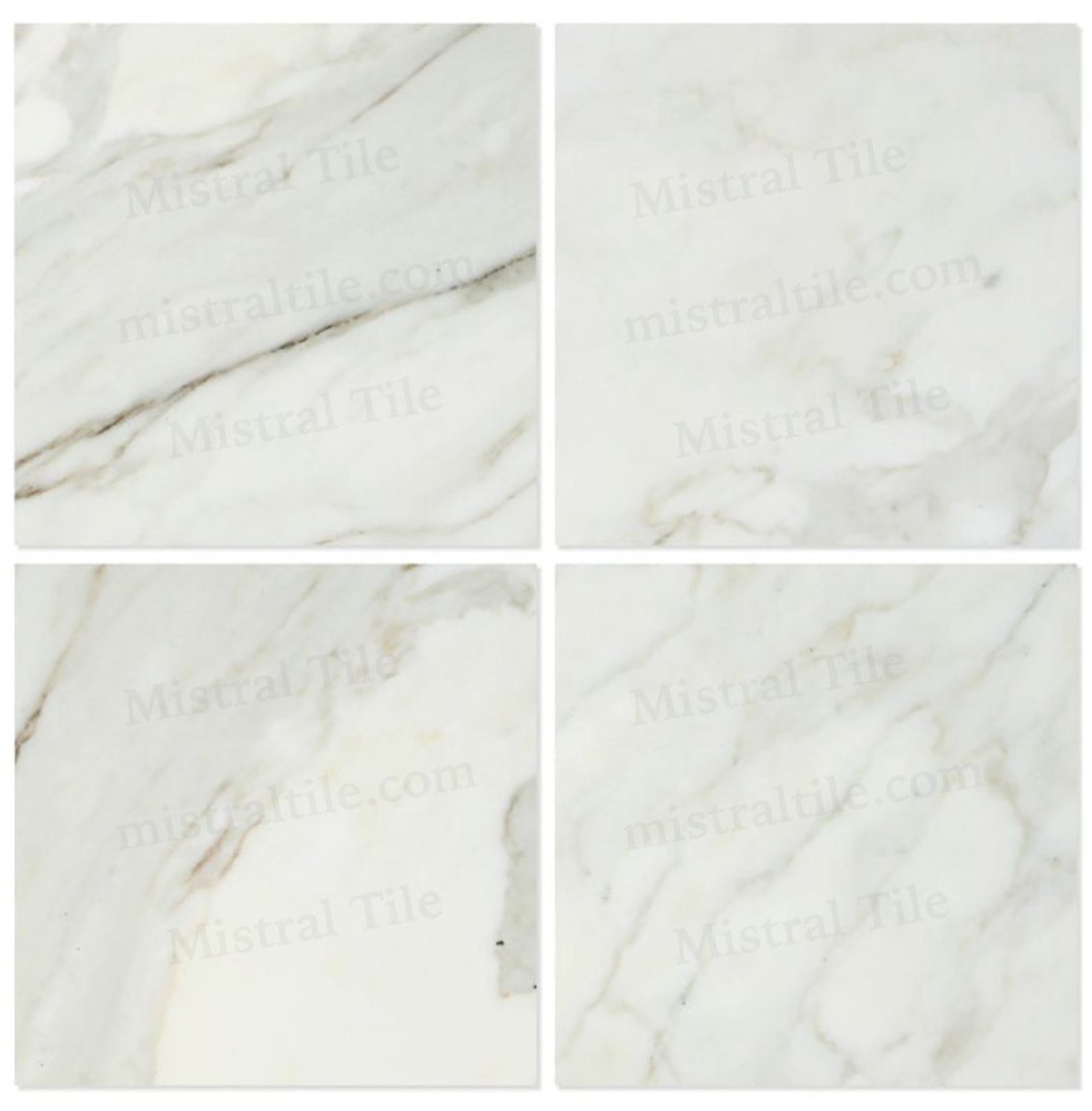 18x18 Polished Italian Calacatta Gold Marble Tile İinstallation view