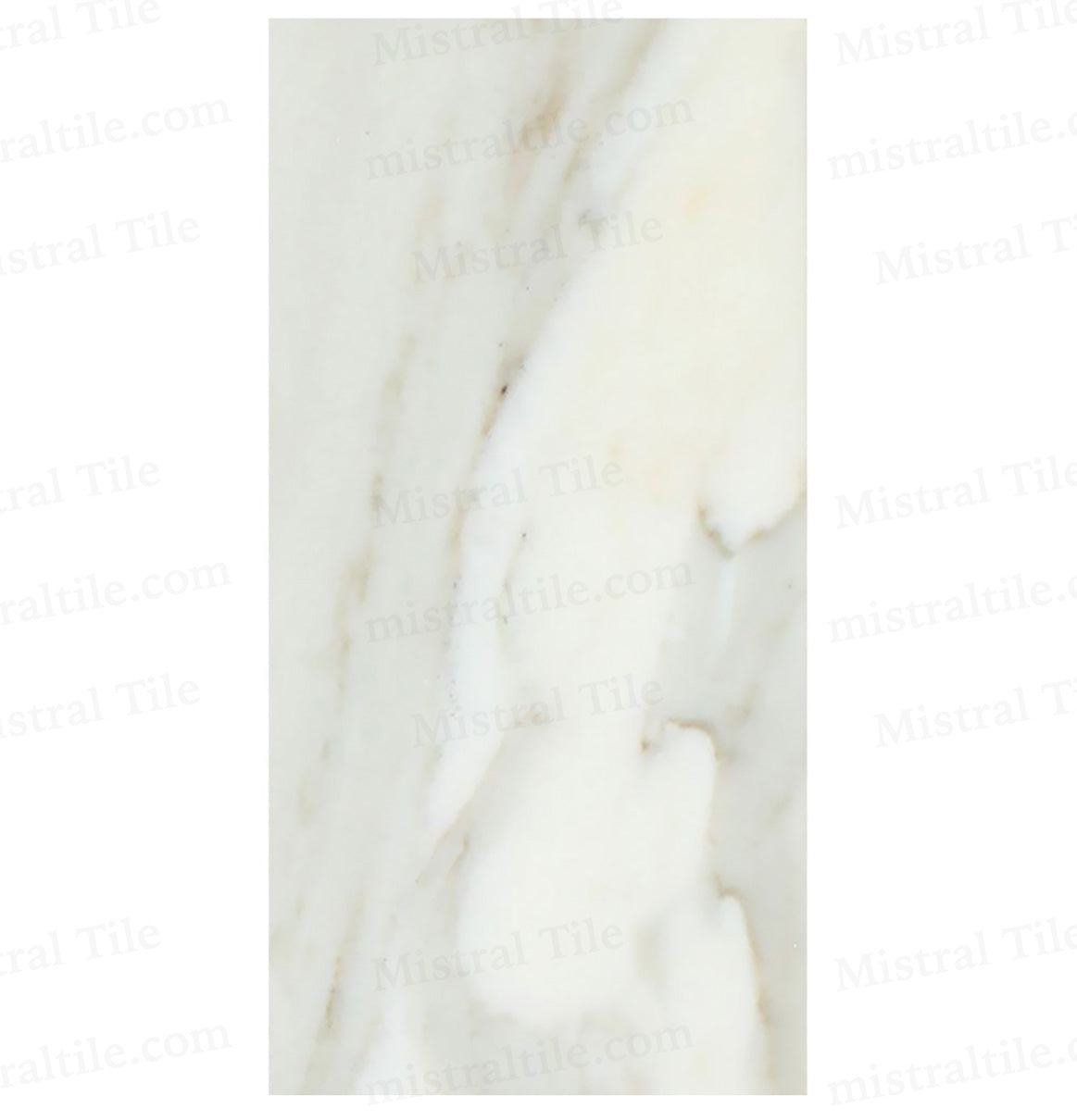 3x6 Polished Italian Calacatta Gold Marble Tile vertical