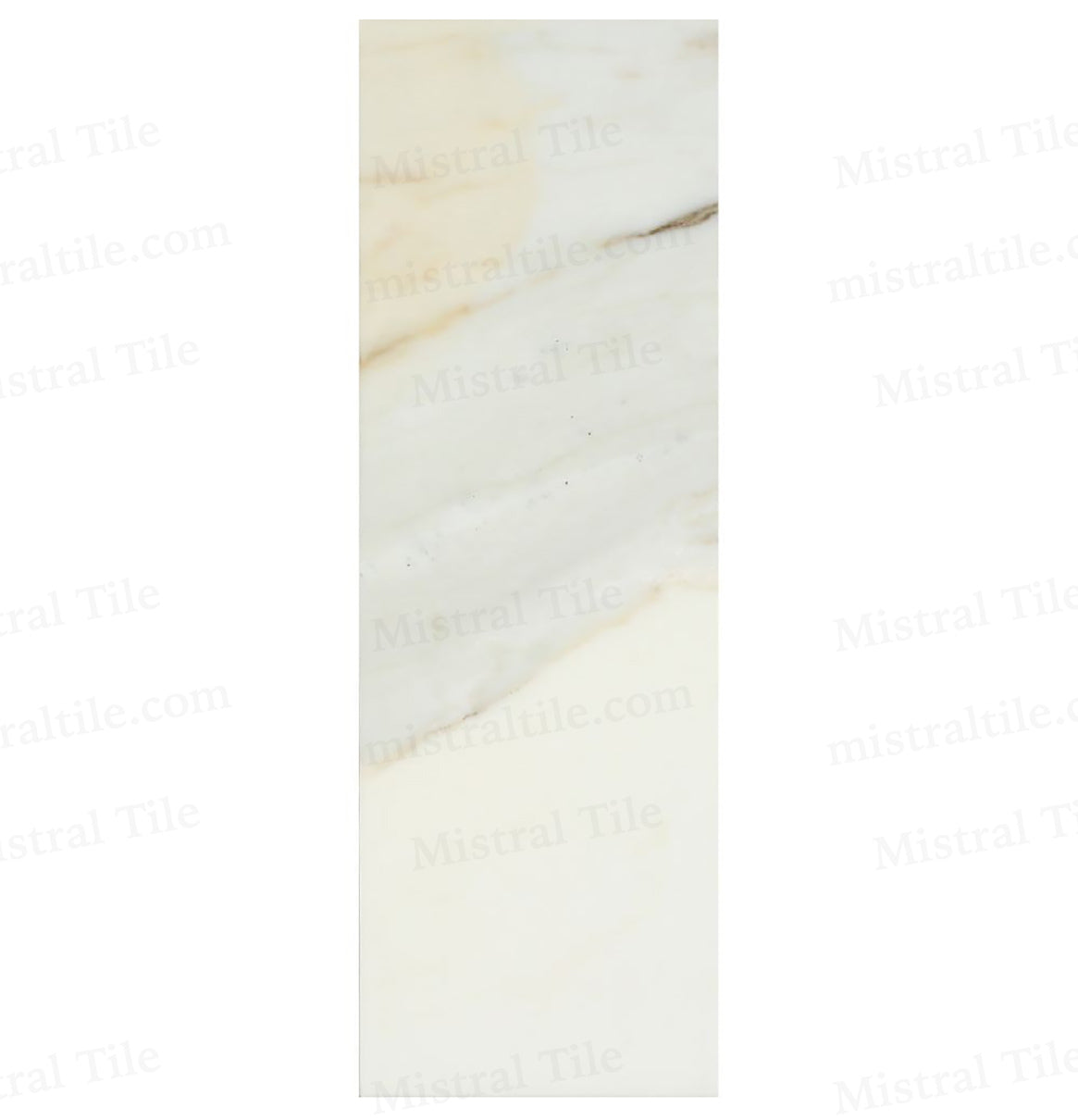4x12 Honed Italian Calacatta Gold Marble Tile vertical
