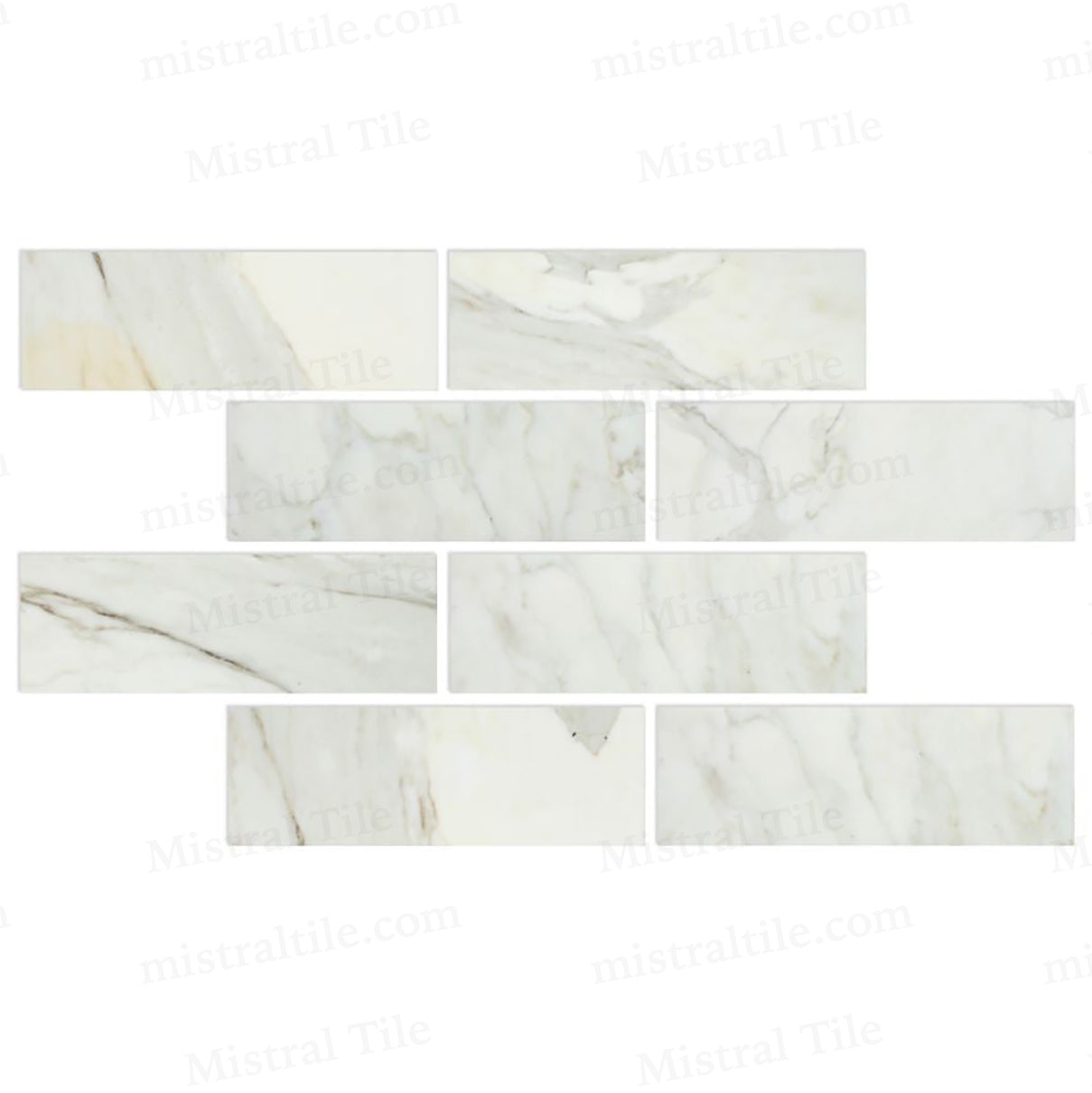 4x12 Polished Italian Calacatta Gold Marble Tiles