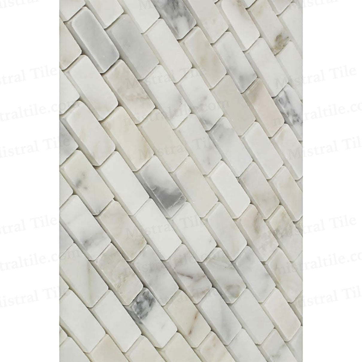 5/8x1 1/4 Honed Calacatta Gold Mini Brick Mosaic for Wall