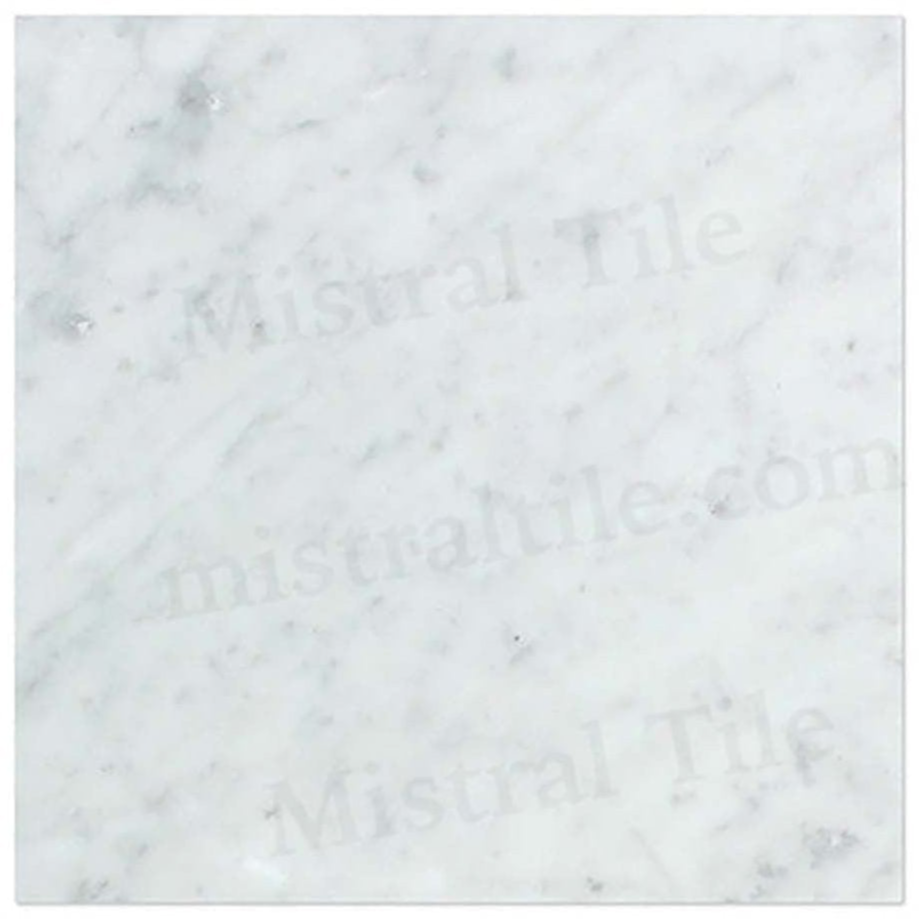 12x12 Honed Bianco Carrara Marble Selection 1