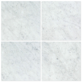 12x12 Honed Bianco Carrara Marble Tile Installed idea