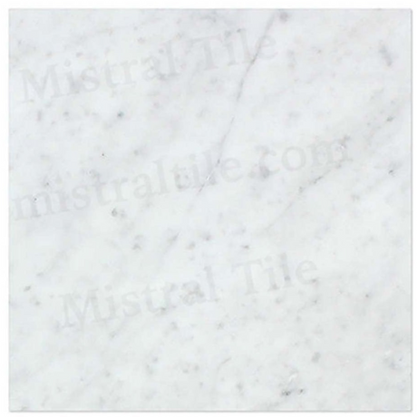 18x18 Honed Bianco Carrara Marble Tile selection 2