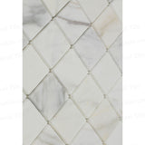 2x2 Polished Calacatta Gold Marble Square Mosaic Wall