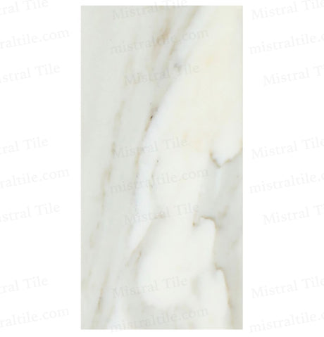 3x6 Honed Italian Calacatta Gold Marble Tile Vertical