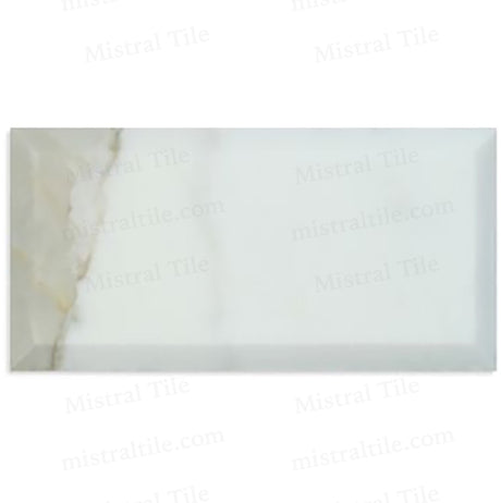 3x6 Polished Deep Beveled Calacatta Gold Marble Variations 2