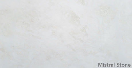 Bianco Rhino premium pure white marble slab featuring ultra-clean minimalist ivory cloud patterning with customizable finishes by Mistral Stone